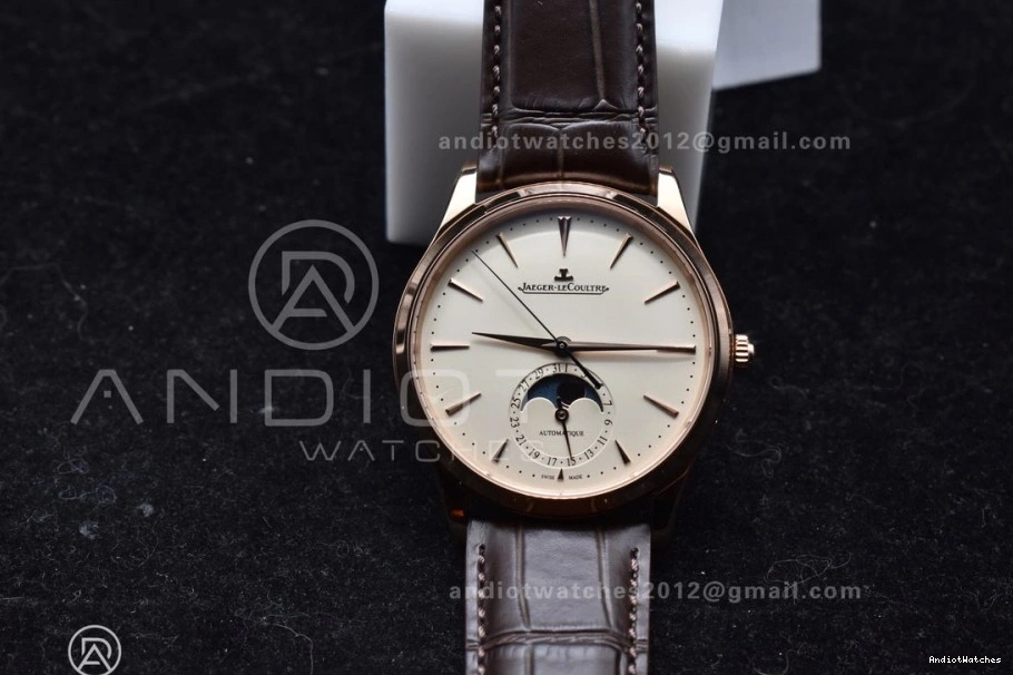 SA925 FreshLook Edition 1:1 Thin Master White Ultra Leather 908 Clone Best Moon Super on Dial APSF RG Strap Brown 0204